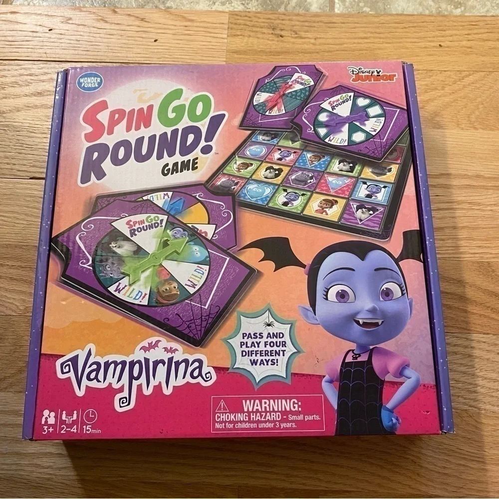 Disney Vampirina Spin Go Round Board Game Kids Toy Purple